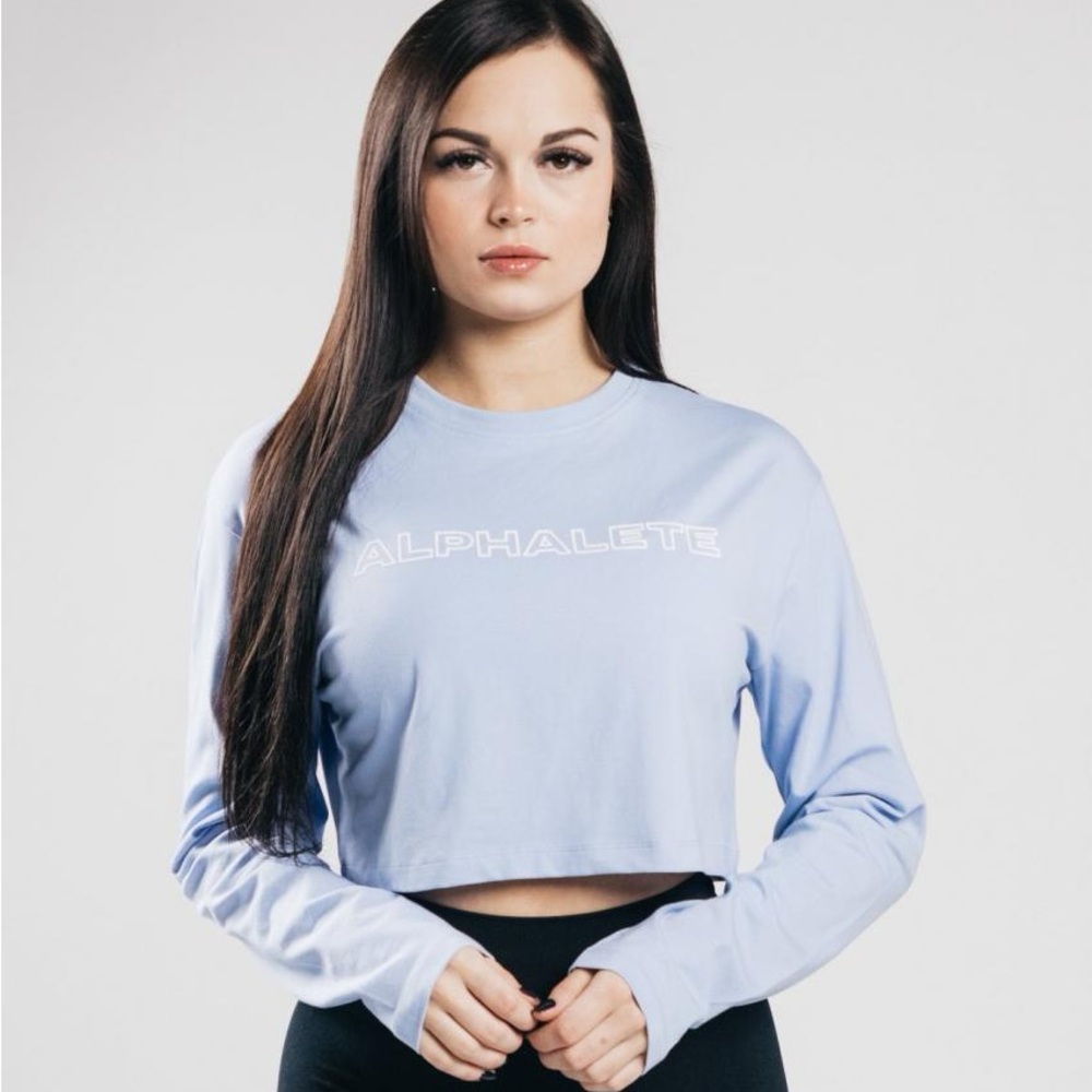 alphalete long sleeve crop top
